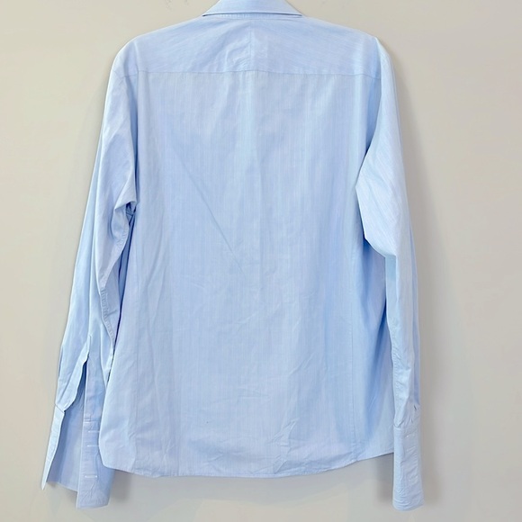 Thomas Pink Men's Dress Shirt Light Blue French Cuff Button Down 15.5 - Picture 6 of 8
